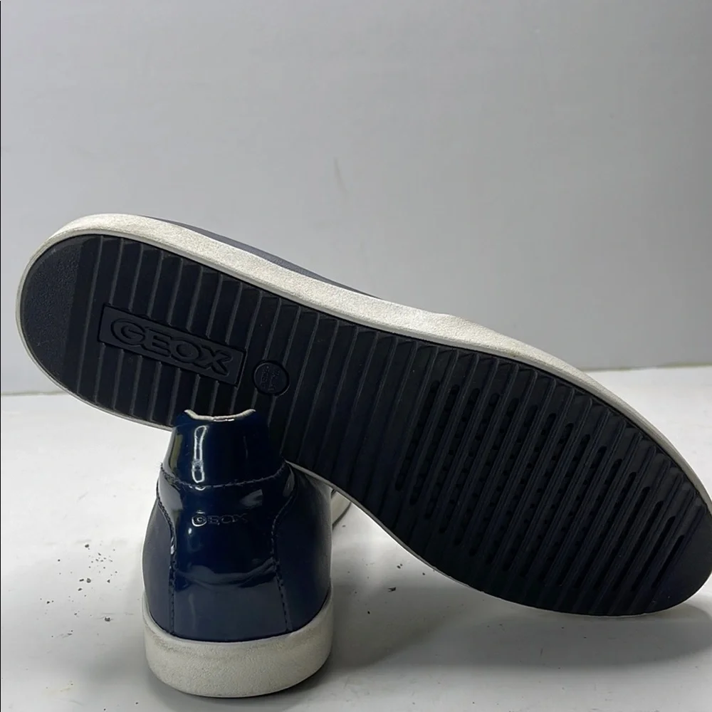 Geox Navy Sparkle Slip-On Loafers